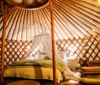 Inside Yurt at Night